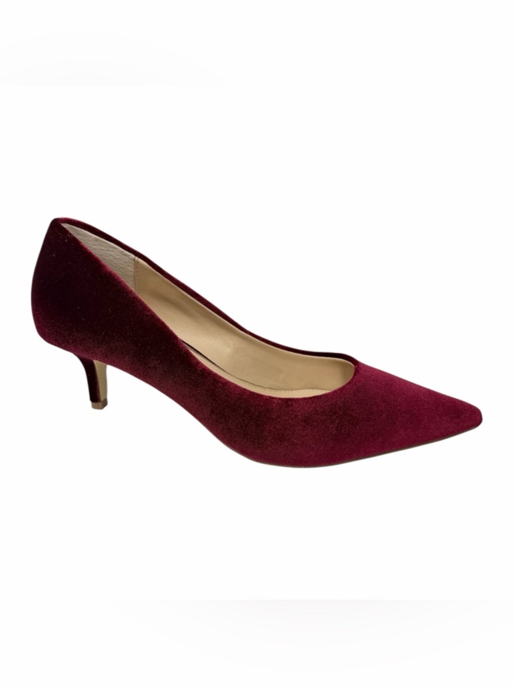 Jewel Badgley Mischka Women's Enola Bordeaux Velvet Pumps Pointed Toe Size 7M